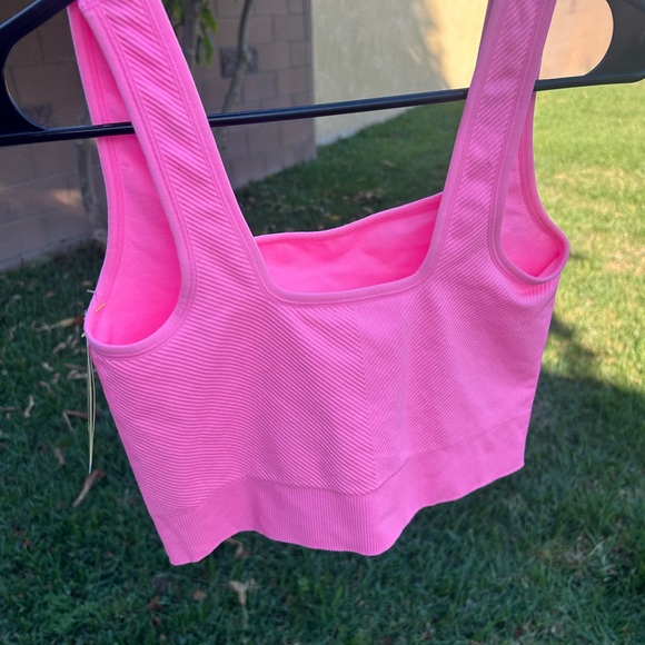 Target Pink Ribbed Seamless Crop Tank - Picture 2 of 6